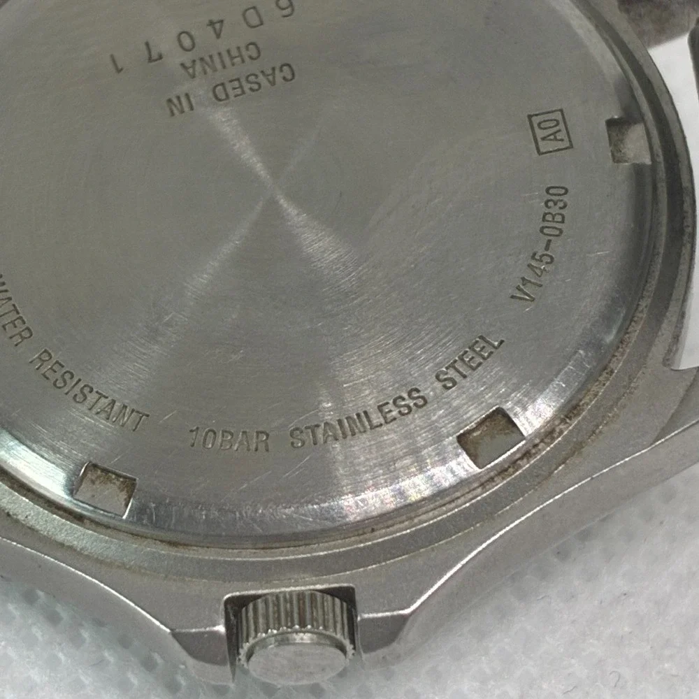 Vintage Seiko Alba Field Gear Solar V145-0B30 Military Men Watch- Working!